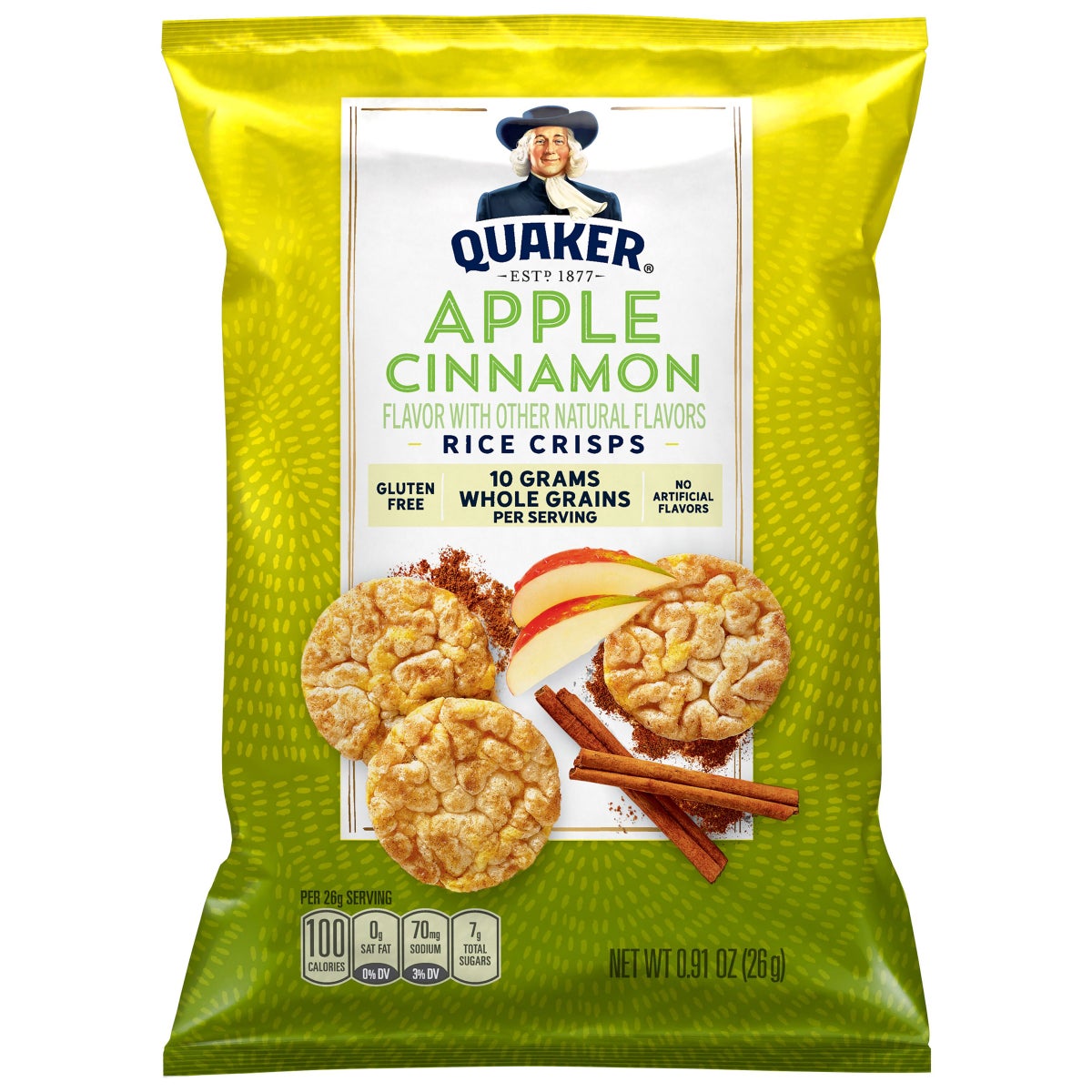 Quaker Rice Crisps family snack pack display