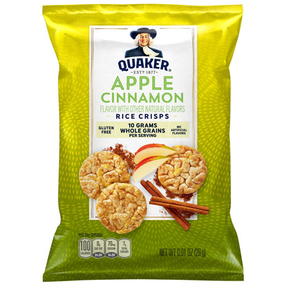 Quaker Rice Crisps family snack pack display