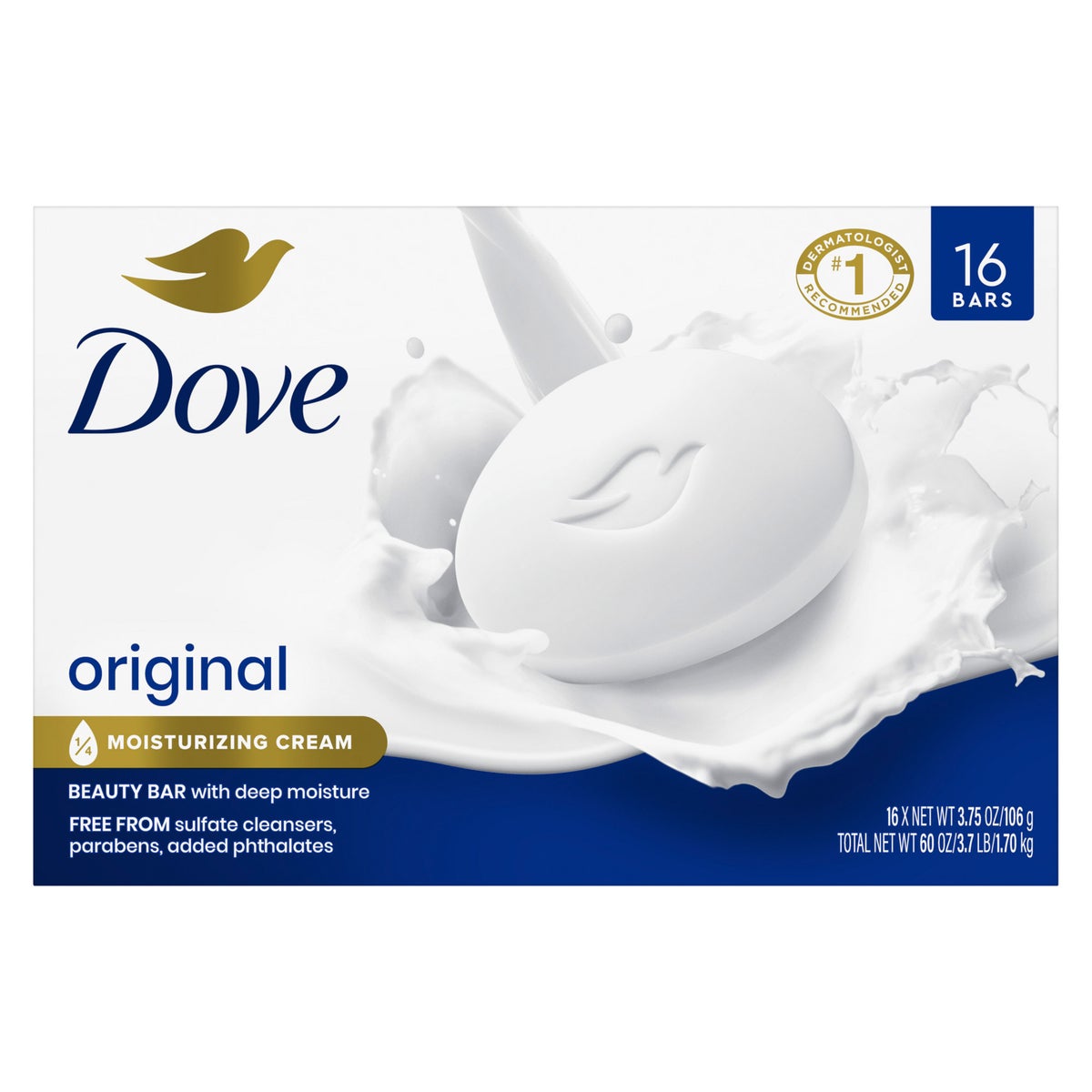 Dove Original moisturizing beauty bar soap 16-pack