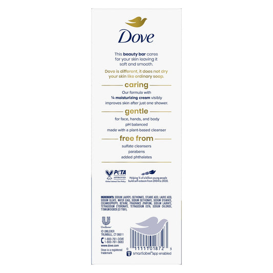 Dove gentle cleansing beauty bars for face and body