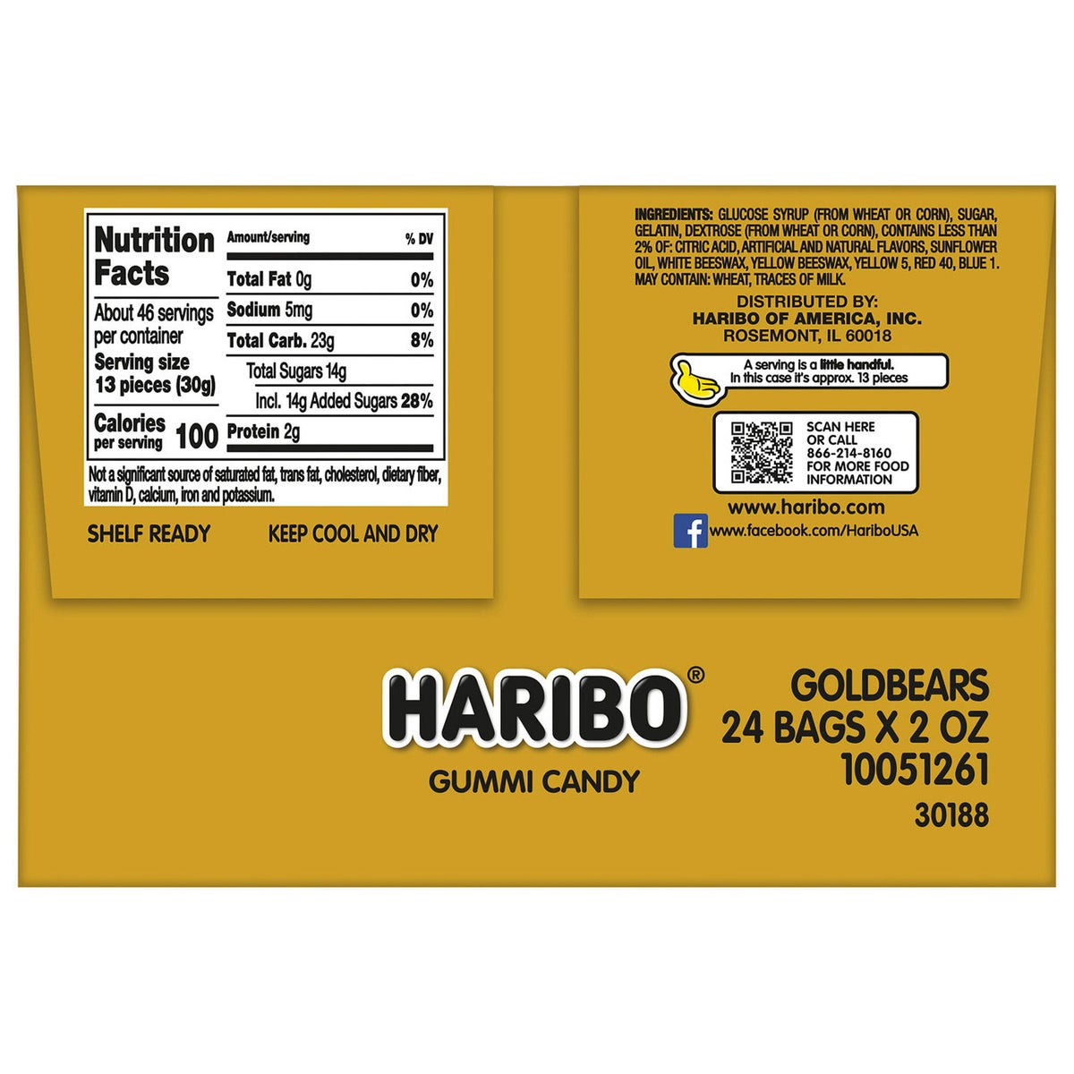 Fruit-flavored Haribo Goldbears gummy candy