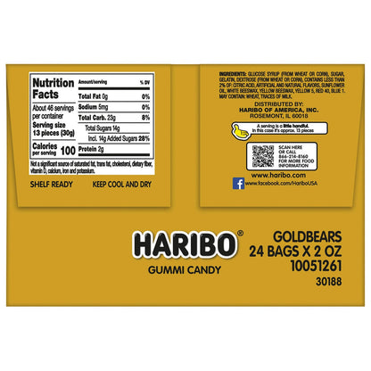 Fruit-flavored Haribo Goldbears gummy candy