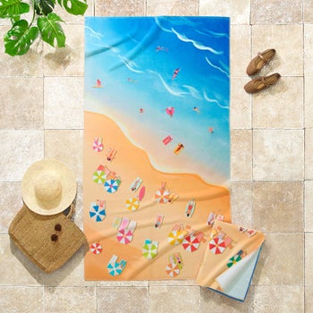Harbor Bay Tropical Sunset 2-pack cotton beach towels