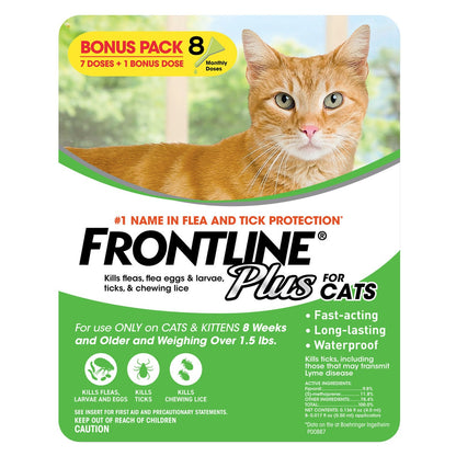 Frontline Plus flea and tick treatment for cats