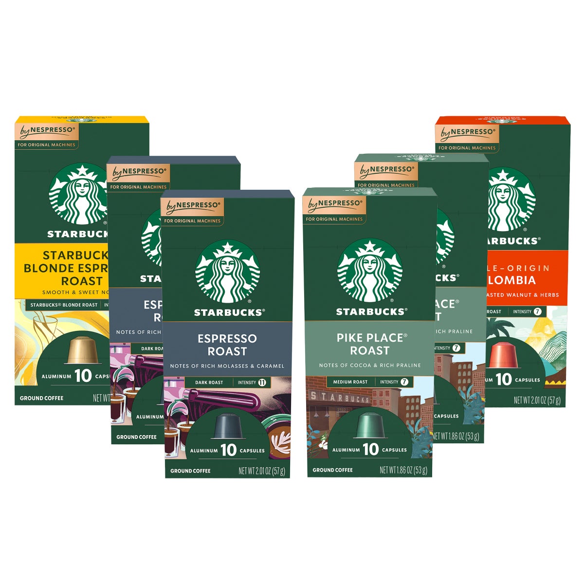 Starbucks by Nespresso Original Line variety pack capsules 60 count