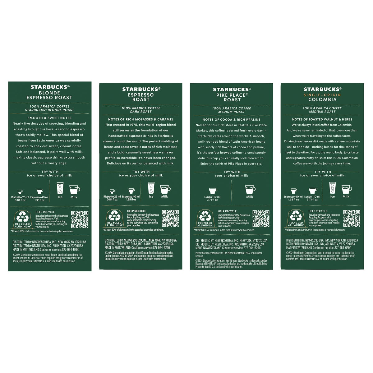 Starbucks coffee capsules for Nespresso Original Line machines