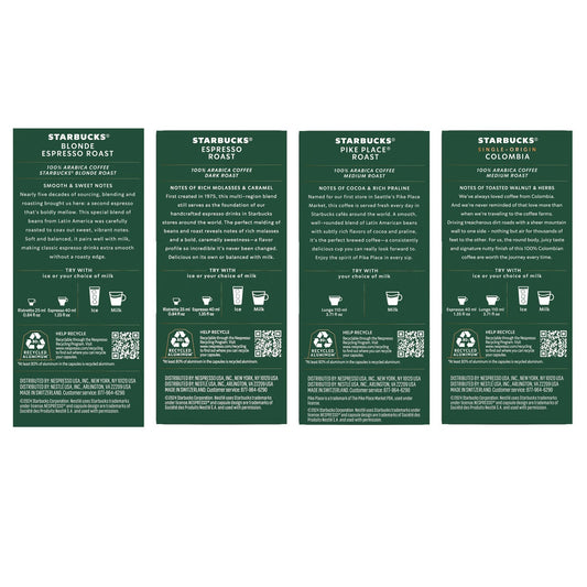Starbucks coffee capsules for Nespresso Original Line machines