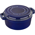 Staub cast iron cookware with enameled finish