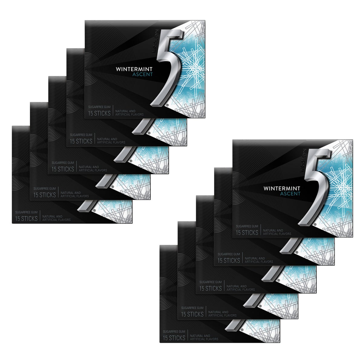 Sugar free Wintermint Ascent chewing gum sticks