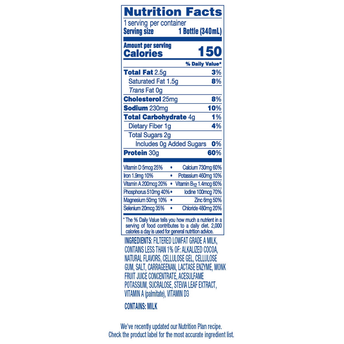 Chocolate ready-to-drink protein shake by Fairlife