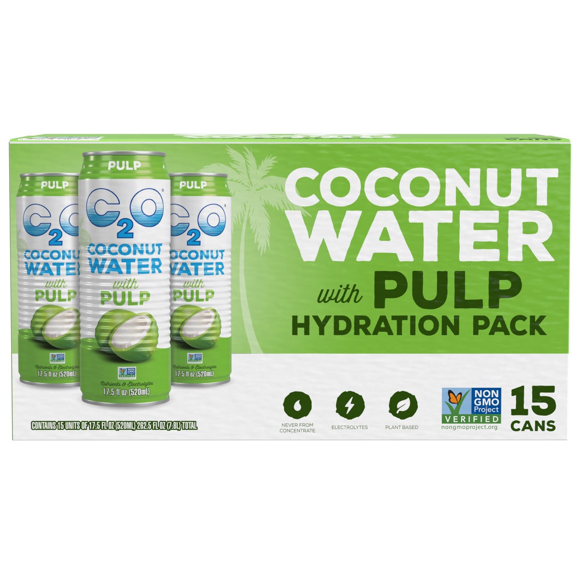 C2O original coconut water hydration pack with pulp