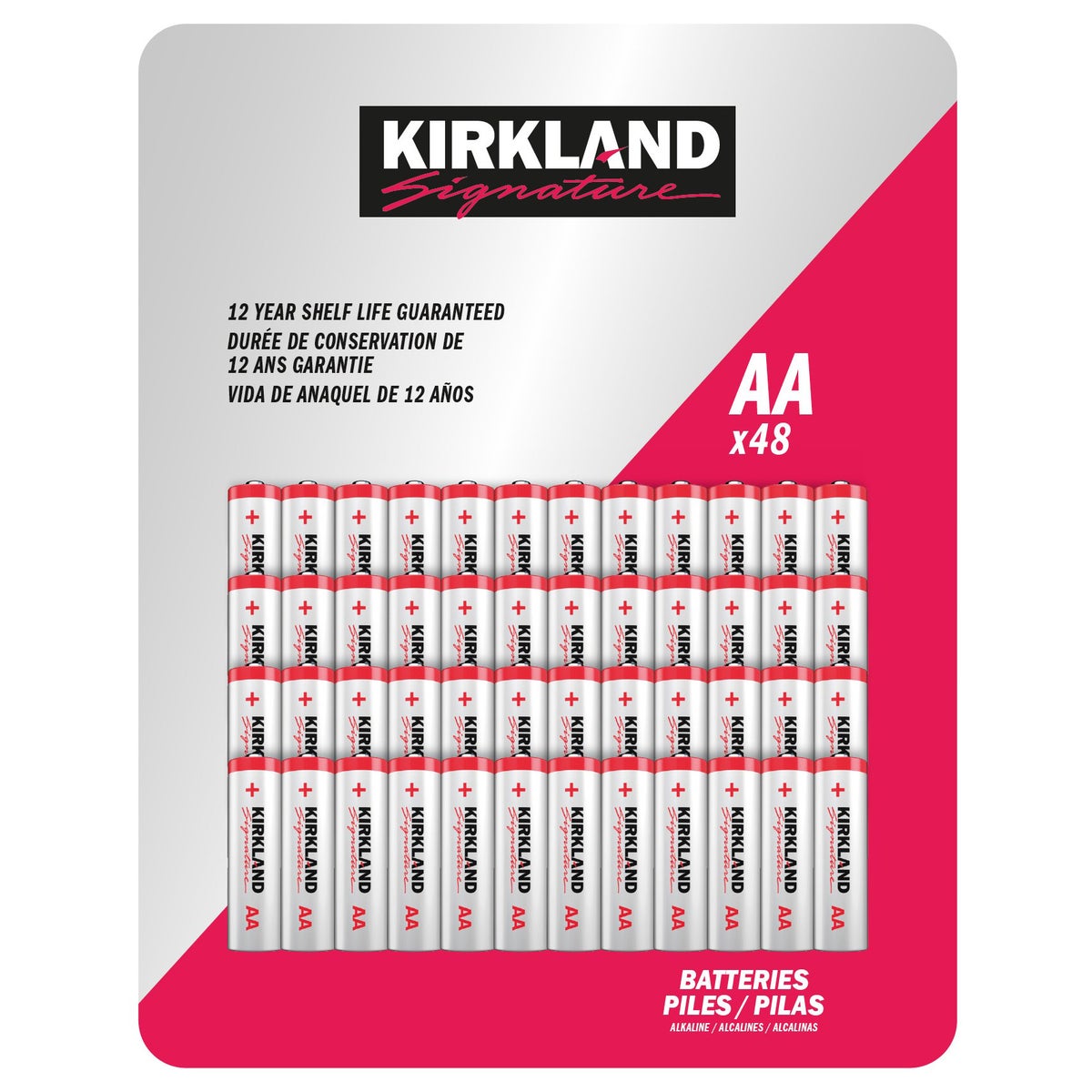 Kirkland Signature 48-count AA alkaline batteries