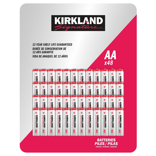 Kirkland Signature 48-count AA alkaline batteries