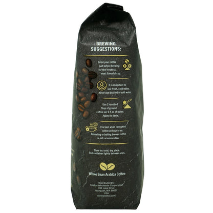 Kirkland Signature 2.5 lb whole bean coffee package