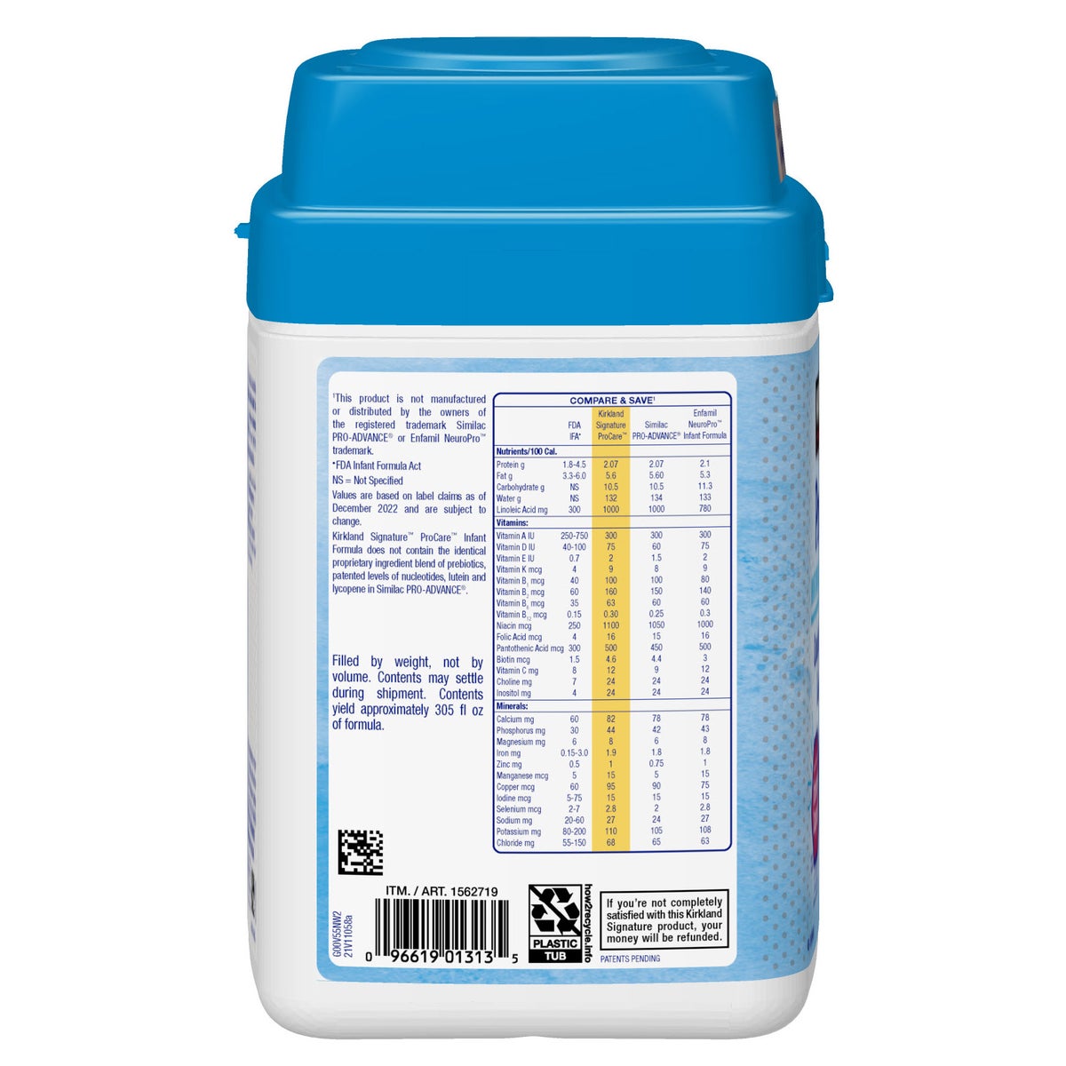 Kirkland Signature ProCare formula with HMO's