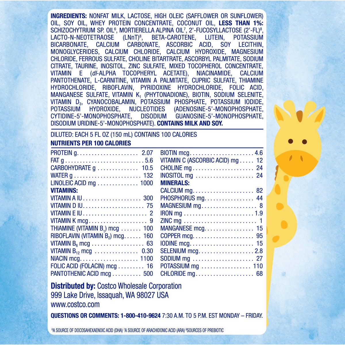 Kirkland Signature ProCare DHA infant formula