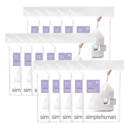 simplehuman custom fit liners 300-pack