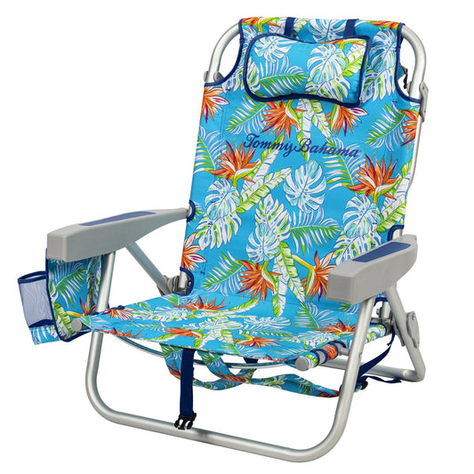 Tommy Bahama 2-pack beach chairs in dark blue floral print