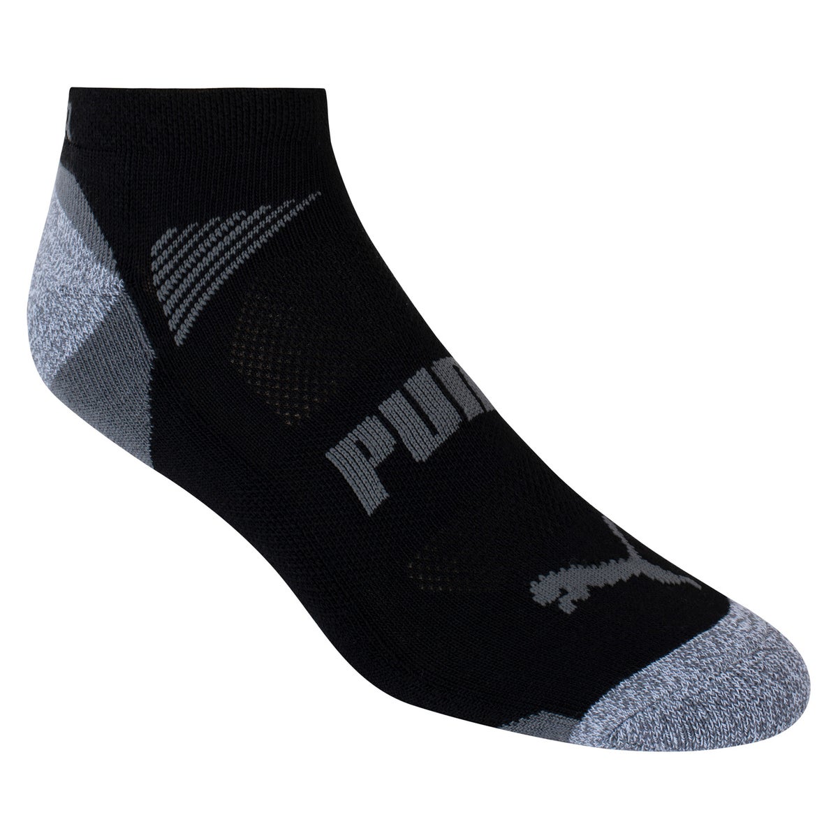 PUMA half cushioned black ankle socks
