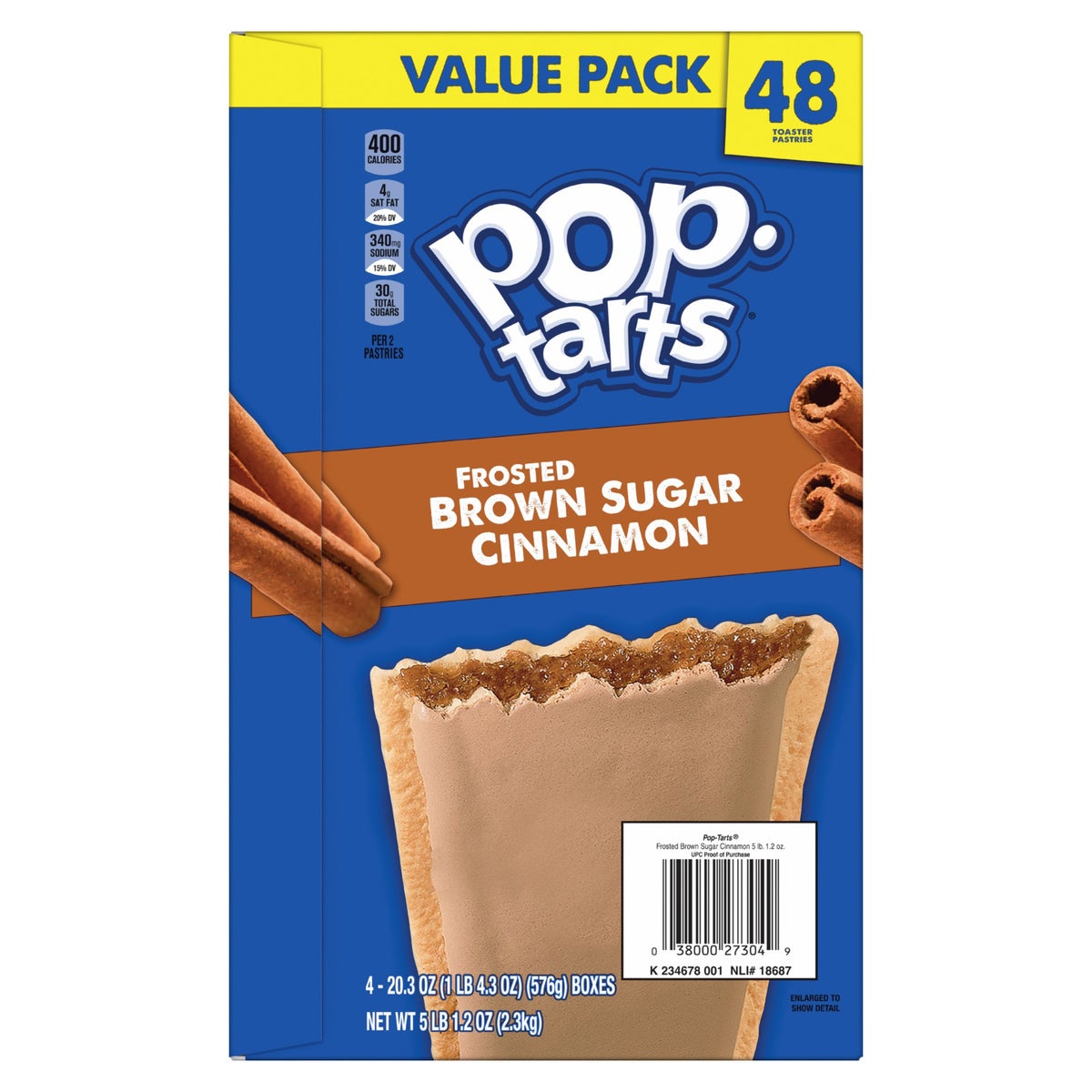 Frosted brown sugar cinnamon Pop-Tarts breakfast pastries