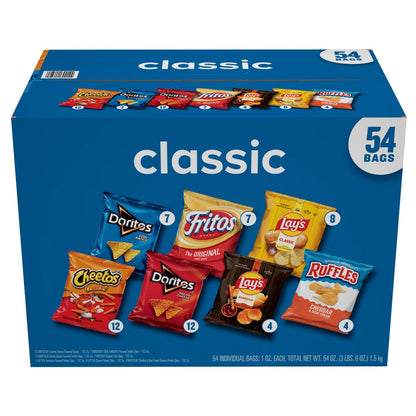 Frito Lay Classic Mix 54-count variety snack pack