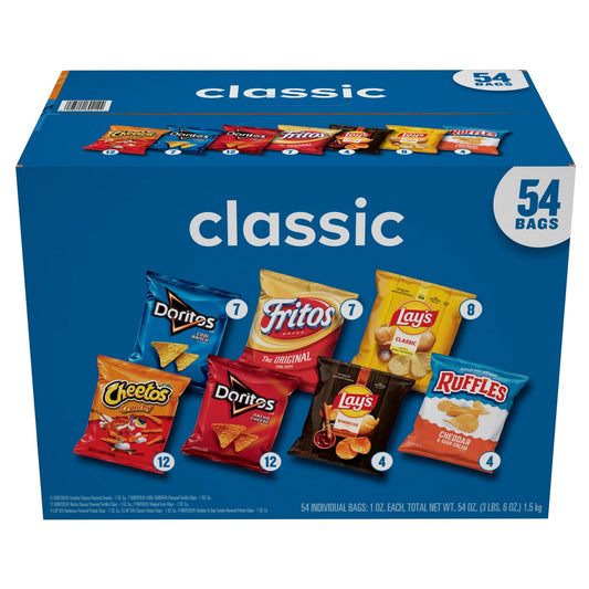Frito Lay Classic Mix 54-count variety snack pack