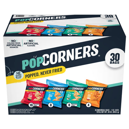 PopCorners popped corn snacks variety pack 30-count