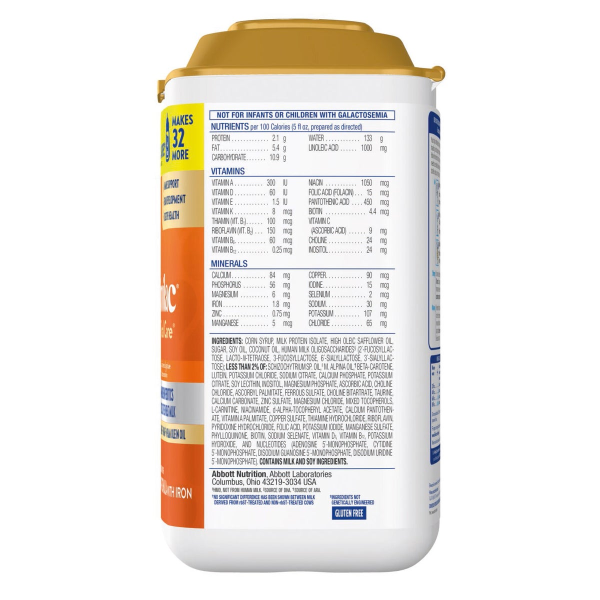 Similac formula with 5 HMO prebiotics and iron