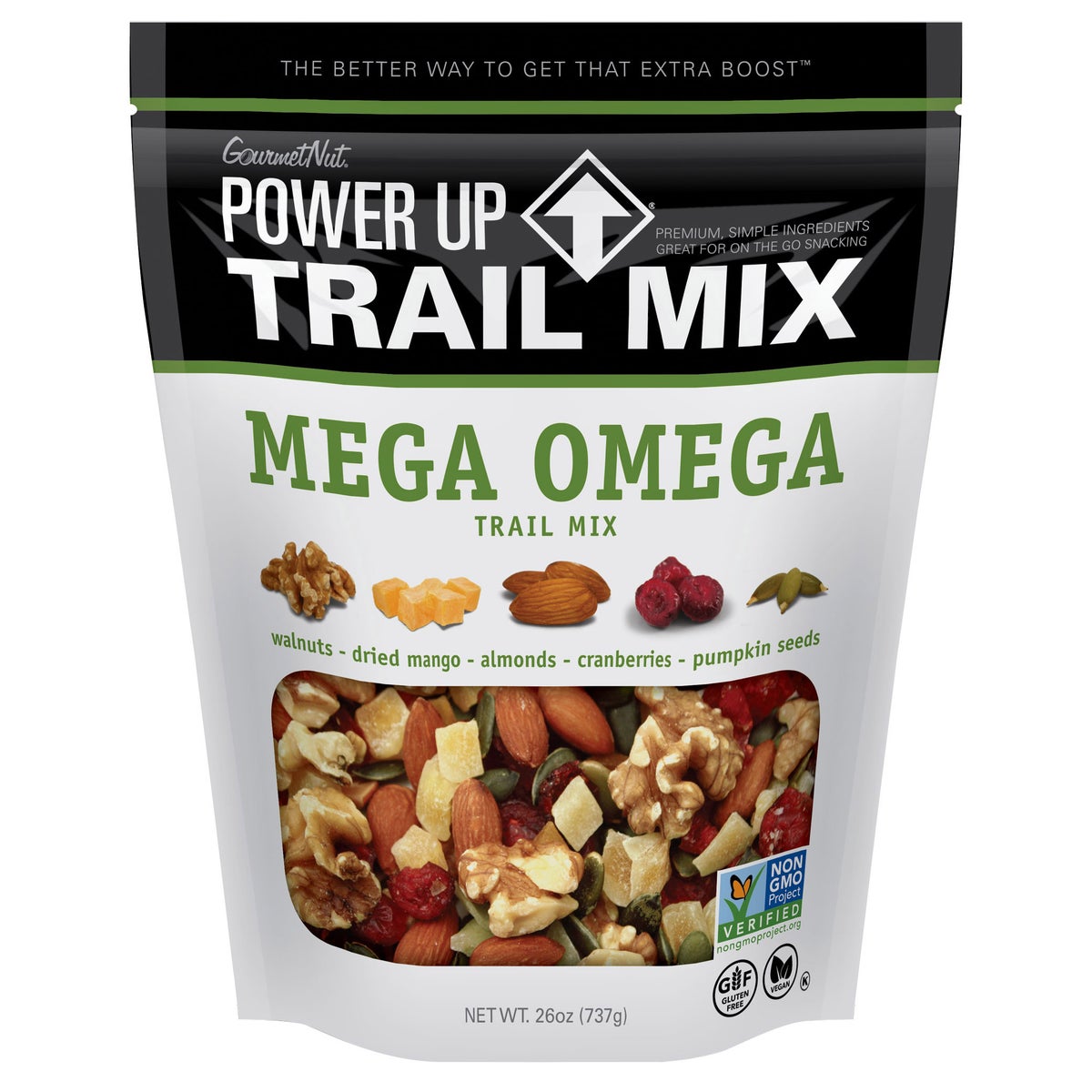 Gourmet Nut Mega Omega trail mix 26 oz bag