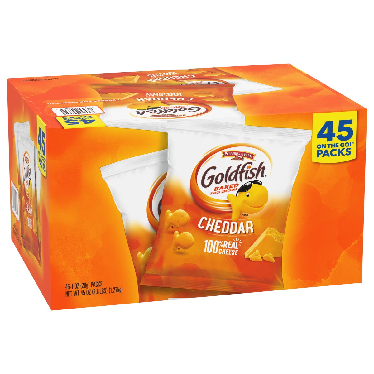Pepperidge Farm Goldfish cheddar baked snack crackers 45-count