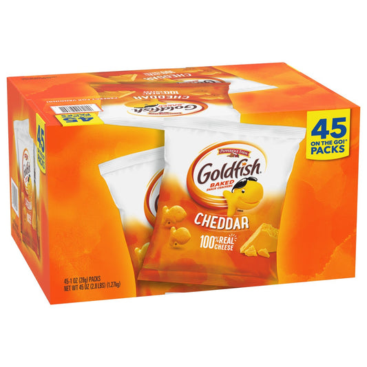 Pepperidge Farm Goldfish cheddar baked snack crackers 45-count