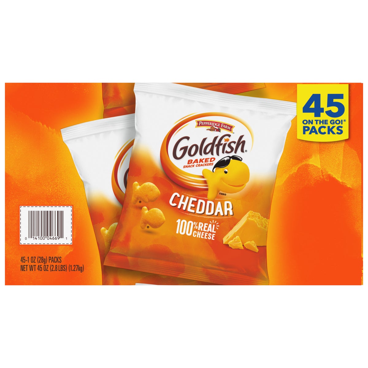 Cheddar Goldfish crackers family snack variety pack
