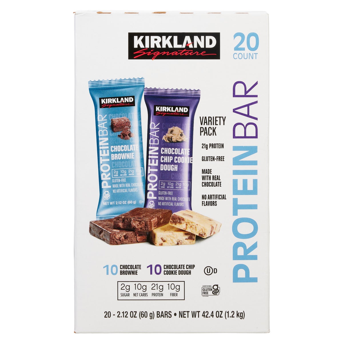 Kirkland Signature protein bar variety pack 20-count box