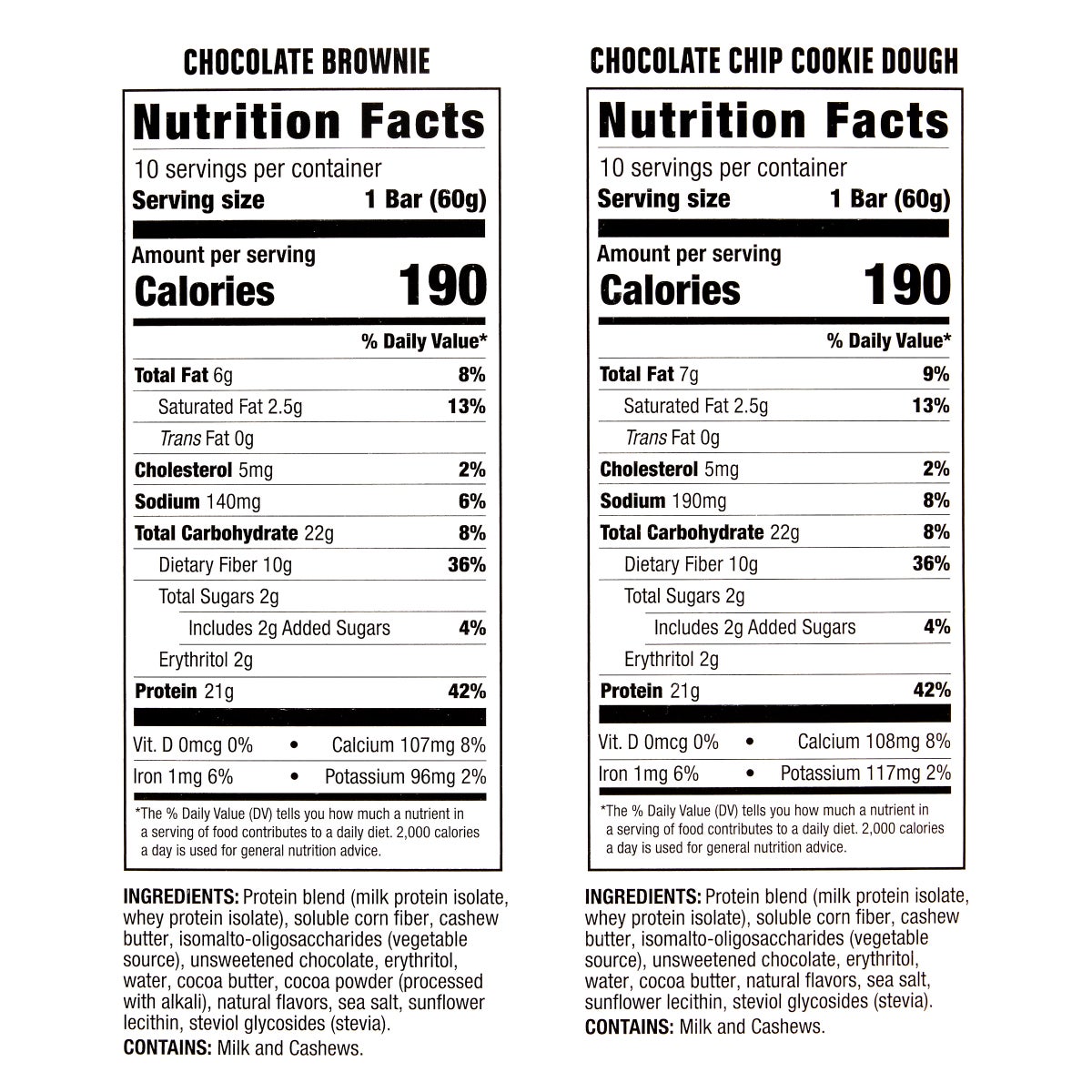 Kirkland Signature Chocolate Brownie protein bars