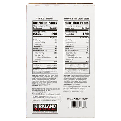 Kirkland Signature Chocolate Chip Cookie Dough protein bars