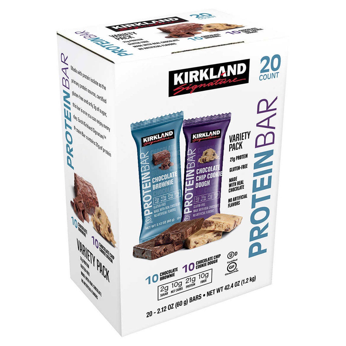 Kirkland Signature protein bars made with real chocolate