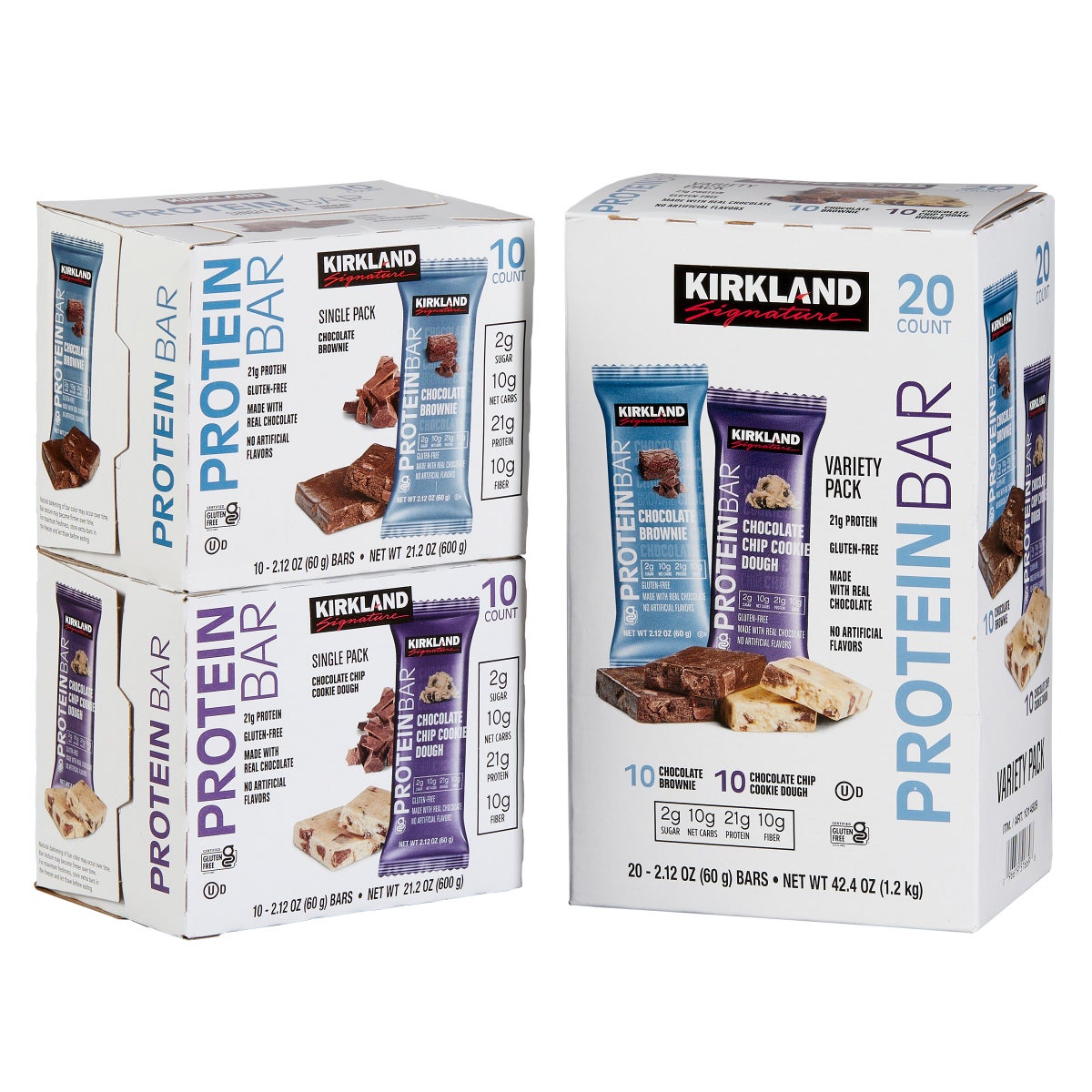 Gluten free Kirkland Signature protein bar snack pack