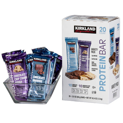 Kirkland Signature 2.12 oz protein bars front packaging