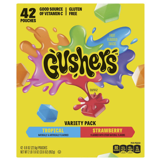 Fruit Gushers fruit flavored snacks variety pack 42-count