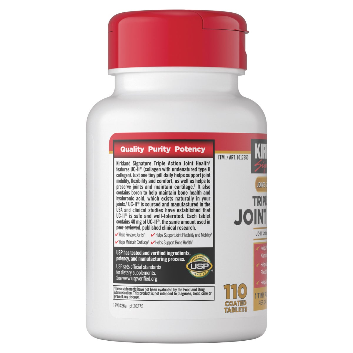 Kirkland Signature joint support supplement bottle
