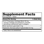 Triple action joint health supplement front label