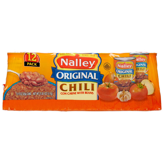 Nalley chili with beans 15 oz 12-count pack