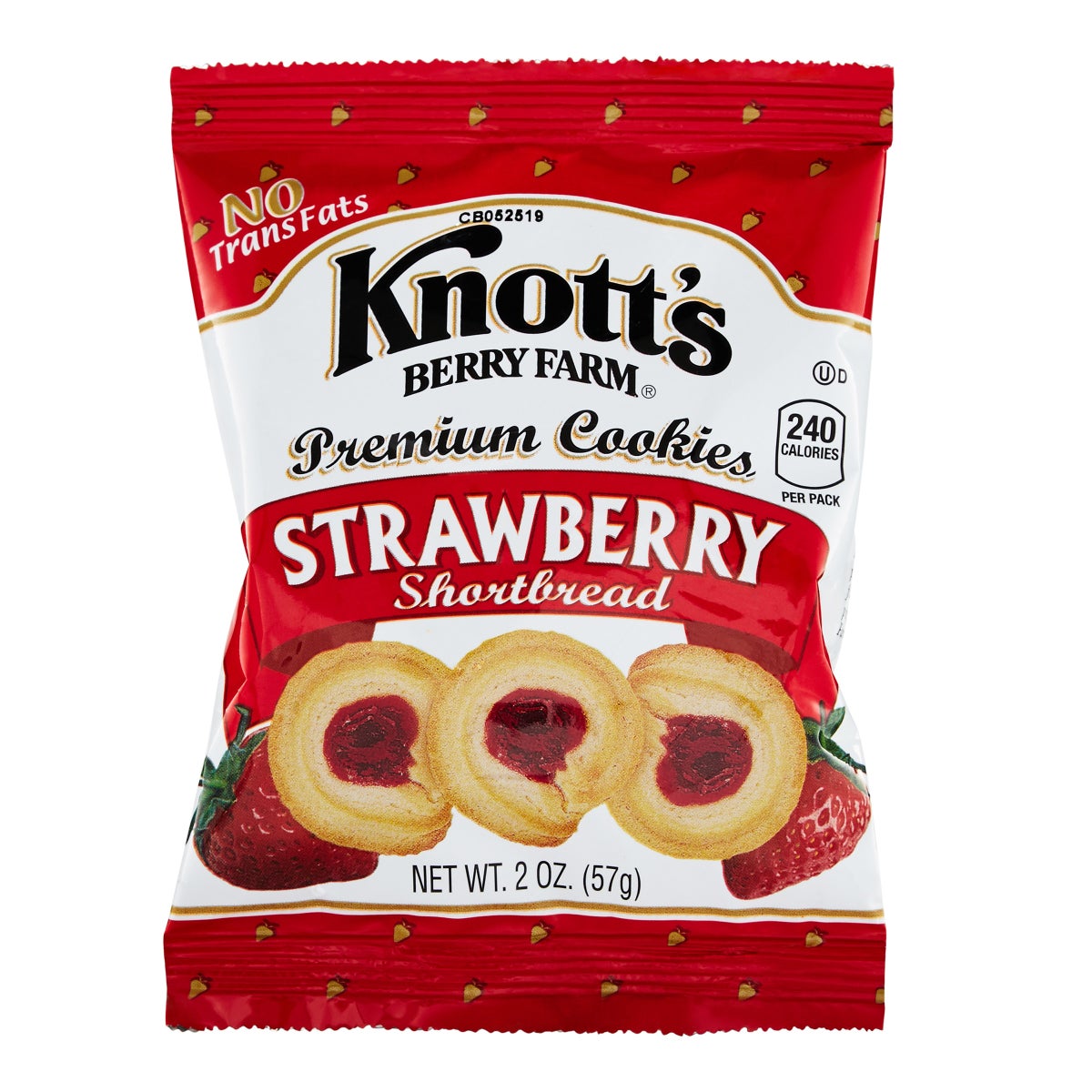 Individual 2 oz bags of Knott's strawberry cookies