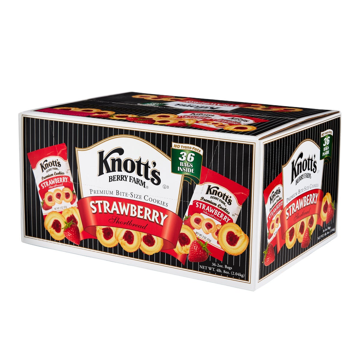 Knott's bite size strawberry cookies shelf pack