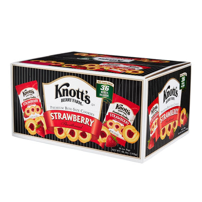 Knott's bite size strawberry cookies shelf pack