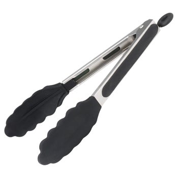 Winco 9-inch stainless steel non-slip locking tongs 4-count