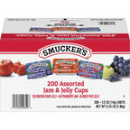 Smucker's assorted jam and jelly cups 200-count pack