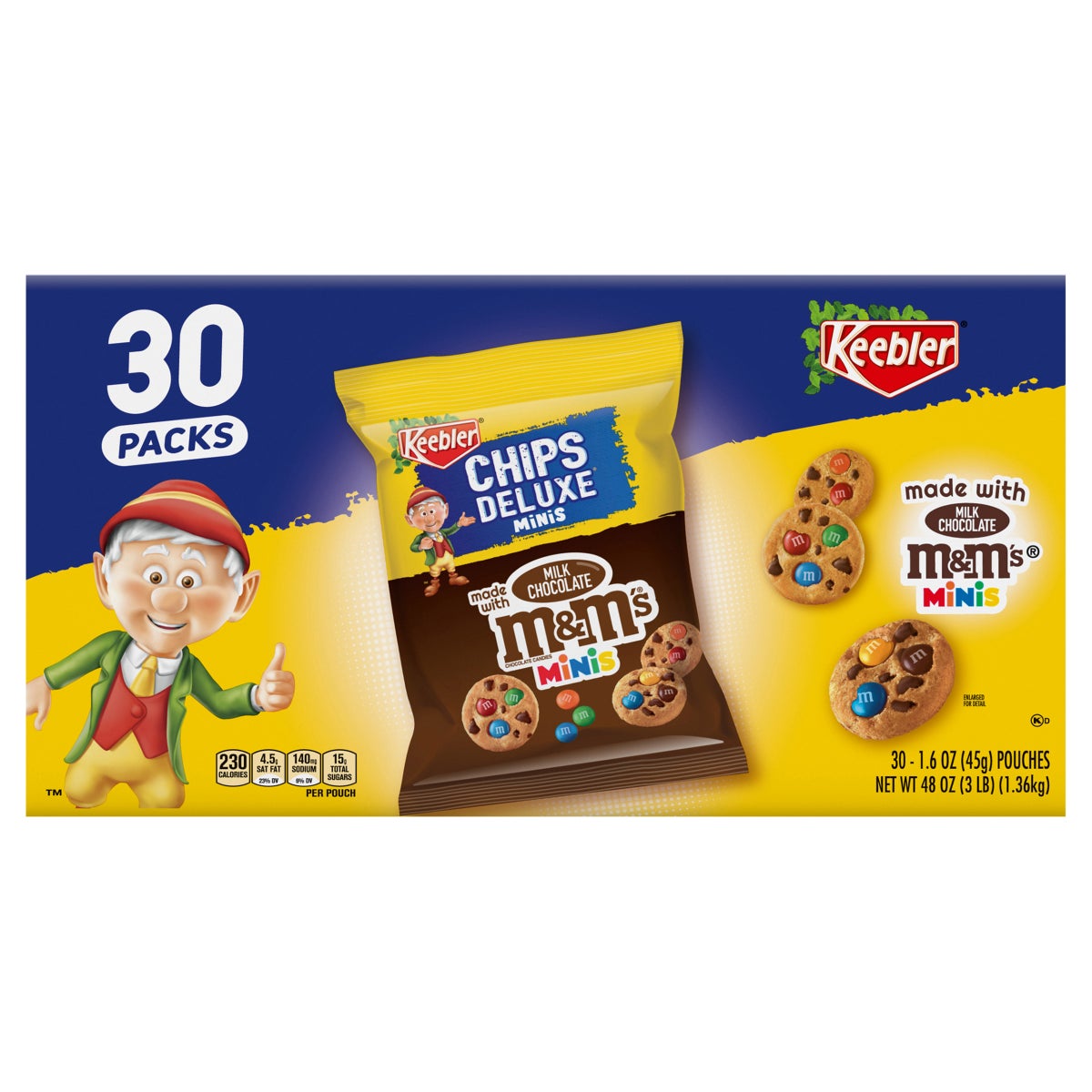 Keebler mini cookies snack pack with chocolate candies