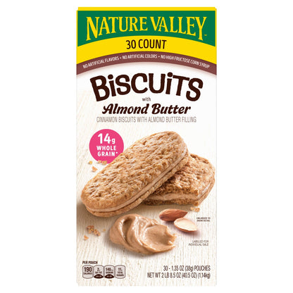 Nature Valley biscuits with almond butter 30-count box