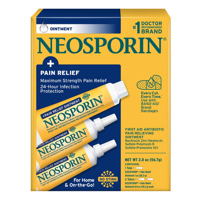 Neosporin Max Strength pain relief topical antibiotic ointment 2 oz